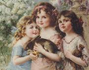 Emile Vernon The Three Graces oil painting